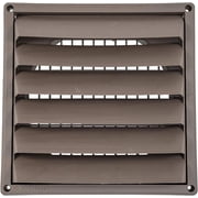 RDP 8 Plastic Wall Vent with Fixed Louvers (Brown)