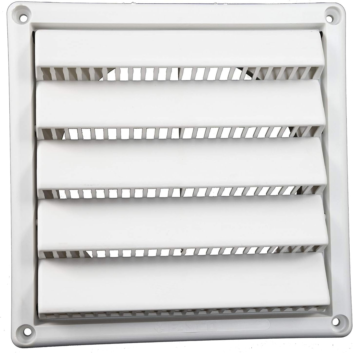 Plastic Wall Vent w/Fixed Louvers 6 Inch Pipe for Intake and Exhaust