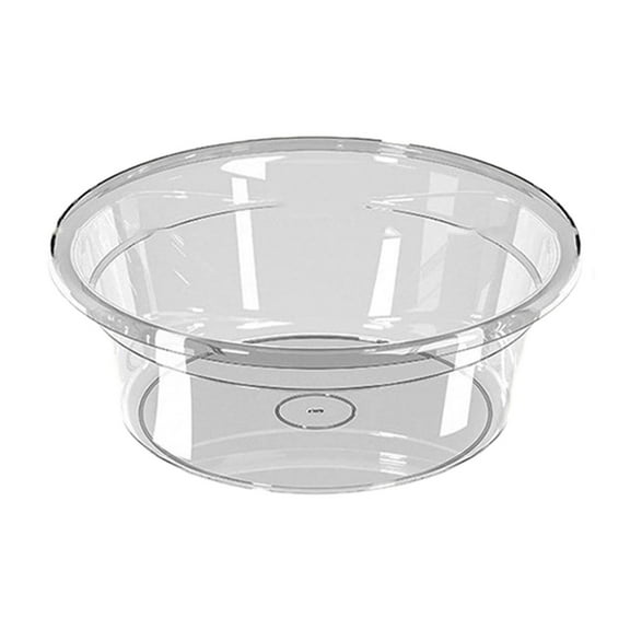 Plastic Wash Basin 9x6.6x3.5in Round Portable Thickened Tub for Face Cleansing, Foot Bath, Kitchen, Bathroom Use – White/Green (1 Pack)