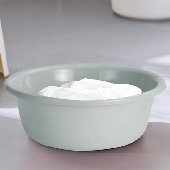 Plastic Wash Basin, TOUMENY Thickened Large Multipurpose Laundry Basin, 9.06x6.1x3.15in Portable Wash Bowl for Feet Vegetables Clothes Dormitory, Blue