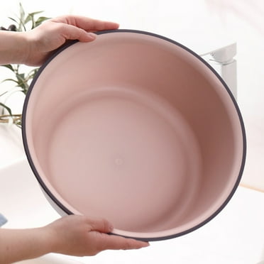 Plastic Washbasin Anti Deformation Thickening Dish Pan Large Capacity Round Multipurpose Washtub Portable Wash Basin Tub for Home Washing Camping