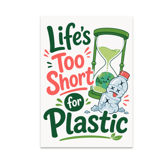 Plastic Waste Awareness Poster - Eco-Friendly Decor - 13x19 Poster Print