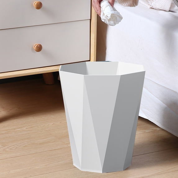 Plastic Waste Basket, Garbage Can for Bedroom Bathroom Kitchen Office, Trash Cans for Kitchen, Garbage Container Basket for Bathrooms Laundry Room Kitchens Offices Kids Rooms Dorms
