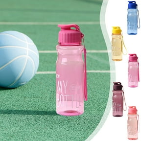 Plastic Water Bottle with Flip Lid, 550ml Portable Leak-proof Sports Cup for Outdoor Camping and Hiking, Dishwasher Safe Frosted Undergraduate Travel Tumbler, Topliu