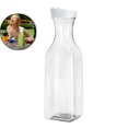thumbnail image 1 of Plastic Water Carafe, Clear Plastic Pitcher, Flip Lid Beverage Jug for Iced Tea Cold Brew Home Bar Parties, 1 of 5