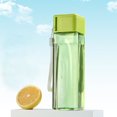 thumbnail image 1 of Plastic Water Cup 500ML | Square Minimalist Design | Transparent Frosted Leakproof Tumbler | Durable Portable Bottle with Tea Separator | Easy Clean for Travel, Outdoor, Home, 1 of 7