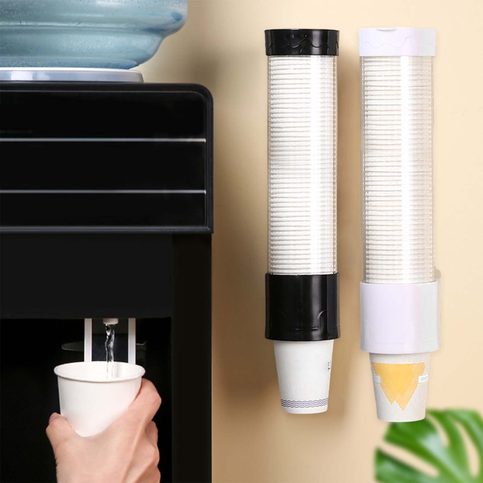 Plastic Water Dispenser Cup Holder | Hangable Wall Mount with Sticky ...