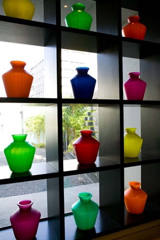 Plastic Water Jugs in the Park Chennai Hotel India Canvas Art - Walter Bibikow DanitaDelimont (18 x 26)