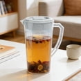 thumbnail image 1 of Plastic Water Pitcher,0.79 Gallon Clear Jug with Lid,Dishwasher safe,Shatterproof | Easy Pour Spout,Tight-fitting Lid,for Both Iced and Hot Drinks,Blue, 1 of 9