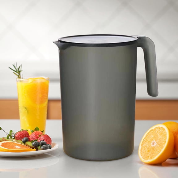 Plastic Water Pitcher - Large Capacity Cold Water Pitcher Heat-resistant Material for Brewing Tea and Fruit Infused Beverages (Black), JASKFLY