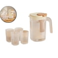 thumbnail image 1 of Plastic Water Pitcher with Lid – Slim Fridge Door Jug for Iced Tea, Coffee, Lemonade & Fruit Infused Water – Compact Beverage Dispenser for Home & Office, 1 of 7
