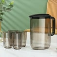 thumbnail image 1 of Plastic Water Pitcher Set, Iced Tea Pitcher with Lid, Drinking Glasses Set, Nesting Cups for Home Kitchen, Ideal for Juice, Lemonade, Cold Brew Coffee, Office Use, 1 of 8