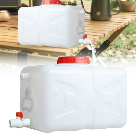 Plastic Water Storage Container 15 Liter Capacity with Spigot , Thickened Material Leak Proof Portable Water TankforHome Emergency Outdoor Camping and Vehicle Use