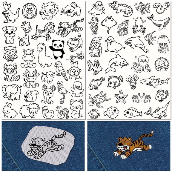 Plastic Water-soluble Embroidery Drawing Sketch Rectangle 297x210mmm 2pcs/set diy