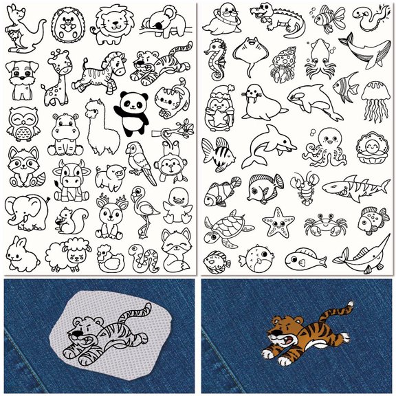 Plastic Water-soluble Embroidery Drawing Sketch Rectangle 297x210mmm 2pcs/set