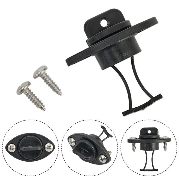Plastic Waterproof Boat Drain Screw Bung and Socket Set 18mm with O-Ring Transom Plug, Black