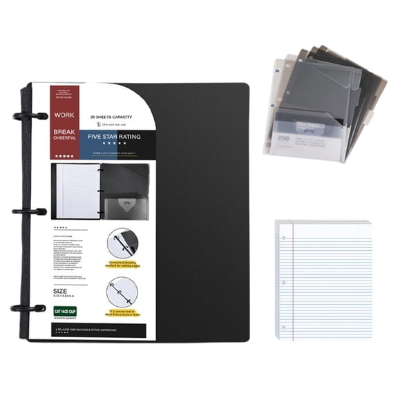 Plastic Waterproof Foldable Binders Notebook with Refill Able Pages 3 Hole Design Suitable for Outdoor and Indoor Use