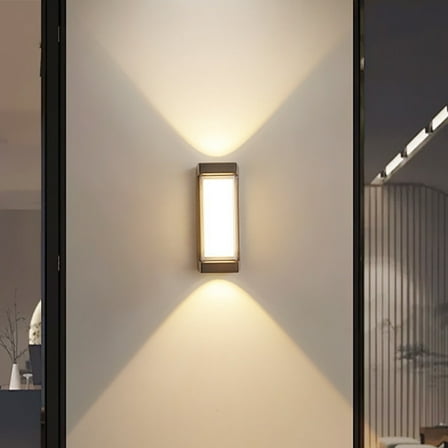 Plastic Waterproof Outdoor Wall Light, Damp Proof Exterior Wall Lamp, Decorative Garden and Patio Wall Mount Light