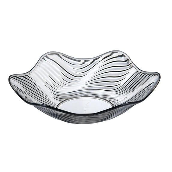 Plastic Wave-Shaped Fruit Tray, Torqee Decorative Serving Bowl, Snack and Candy Dish, for Living Room Display, Kitchen Serving and Party Use, Grey