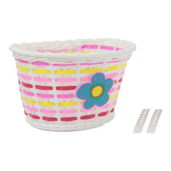 Plastic Weave Basket Red/Pink/Yellow/White