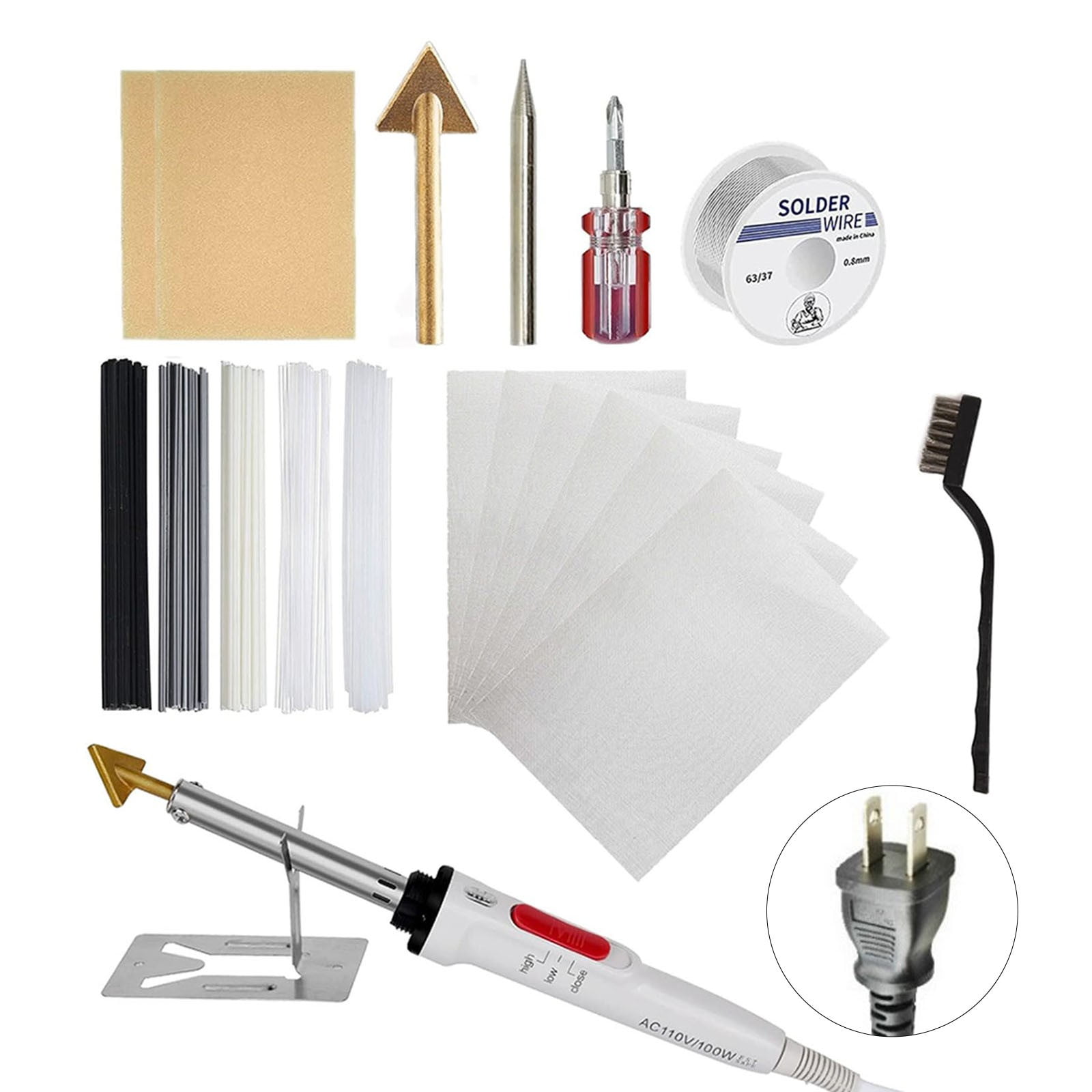 Plastic Welder 100W Plastic Welding Kit, Plastic Soldering Kit For