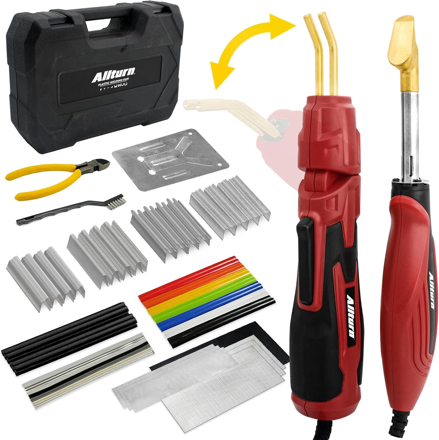 Plastic Welder 2 in 1,Plastic Welding Kit Car Bumper Repair Kit,4 Types