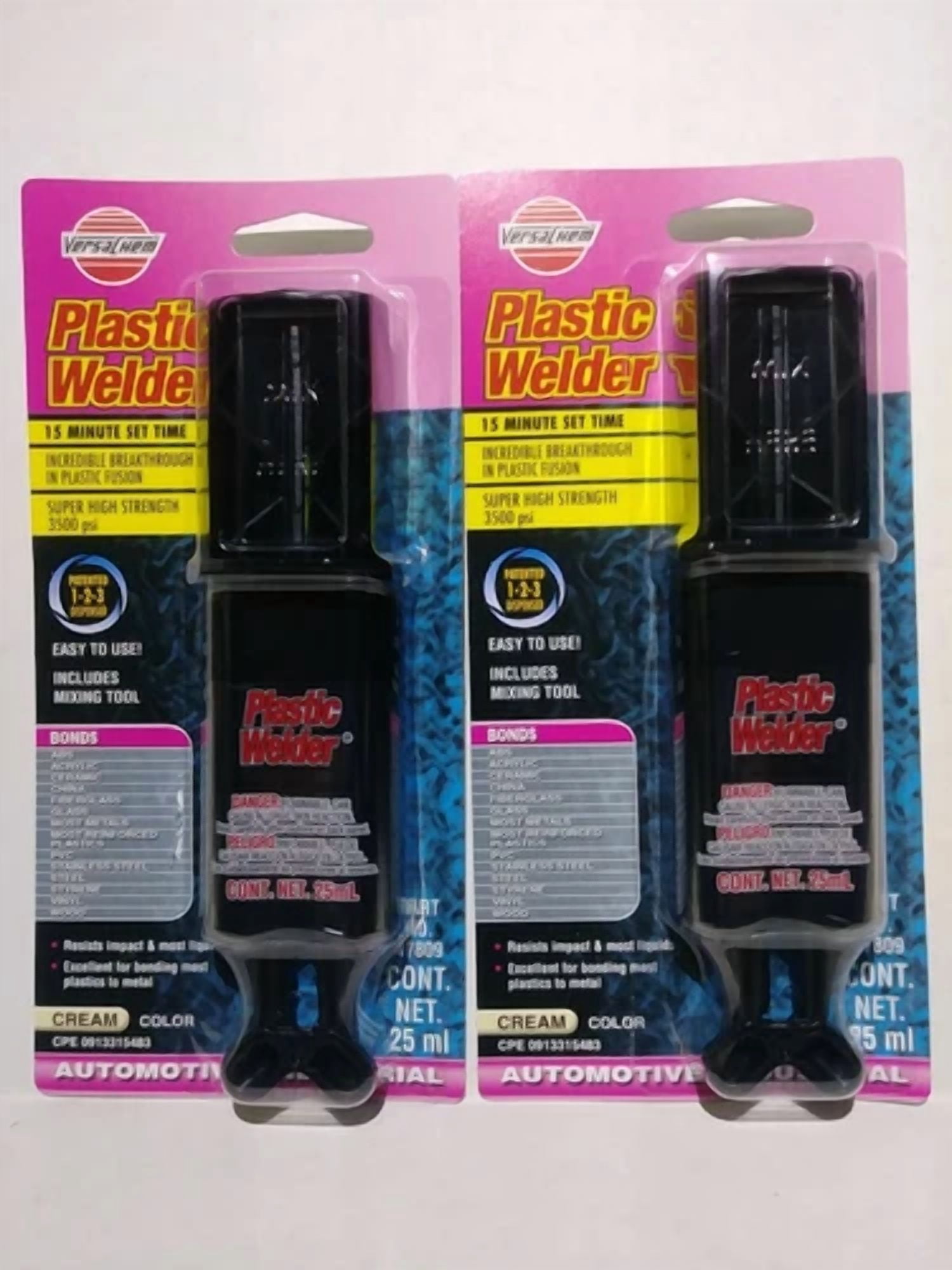 Plastic Welder Epoxy Bonds 2 Versachem 3500 Psi 25Ml Epoxies Glues 47809
