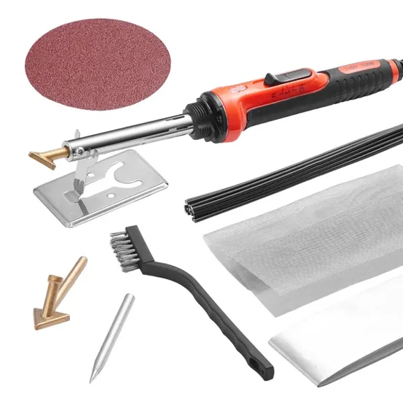 Plastic Welder Kit, 60W/100W Dual-Power Plastic Welding Soldering Iron with 3 Welding Tips and 20 Welding Rods, Professional Plastic Repair Welding Tool for Car Bumper, Kayaks, Toys, Electronics