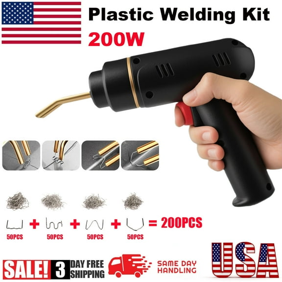 Plastic Welder Kit Soldering Hot Stapler Bumper Repair Welding Machine 200 Staples
