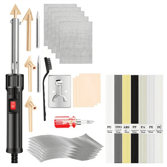 Plastic Welding Kit, 150W Welder Soldering Iron , Car Bumper Repair Kit for Kayak/Toys Repair,US Plug