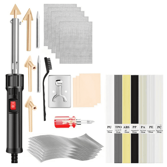 Plastic Welding Kit, 150W Welder Soldering Iron , Car Bumper Repair Kit for Kayak/Toys Repair,US Plug