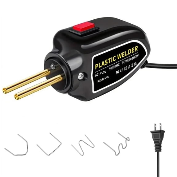 Plastic Welding Kit with 200pcs Staples,100 W Plastic Repair Car Bumper Repair,Instant On/Off Portable Welder Tool(Black)