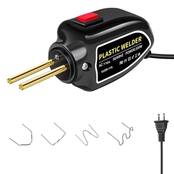 Plastic Welding Kit with 200pcs Staples,100 W Plastic Repair Car Bumper Repair,Instant On/Off Portable Welder Tool(Black)
