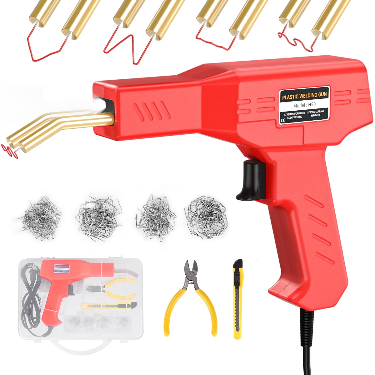 Plastic Welding Machine Car Bumper Repair Kit, Hot Stapler Plastic
