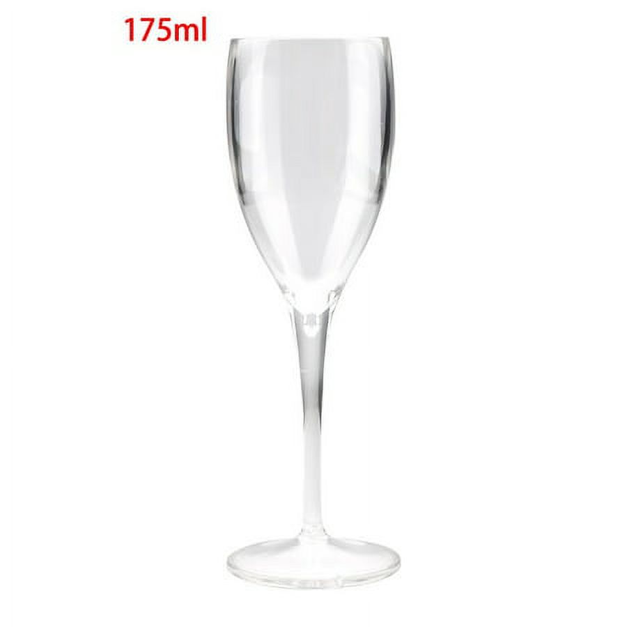 Plastic White Acrylic Champagne Transparent Wine Glass Stemware