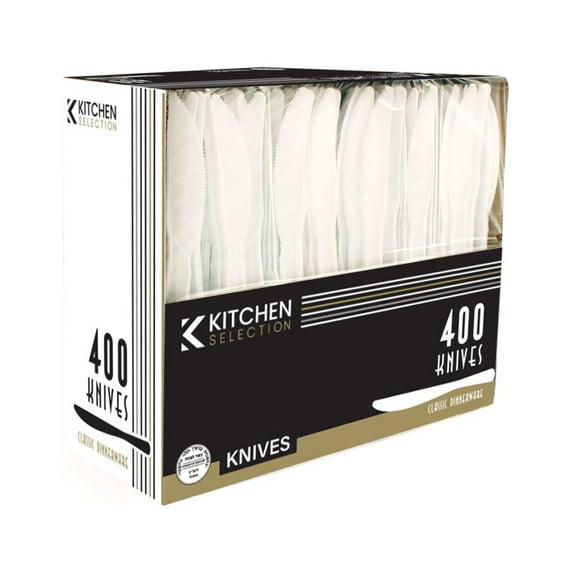 Plastic White Knives, Practical Disposable Cutlery, Great For Home, Office, School, Party, Picnics, Restaurant, Take-out Fast Food, Outdoor Events, Or Every Day Use