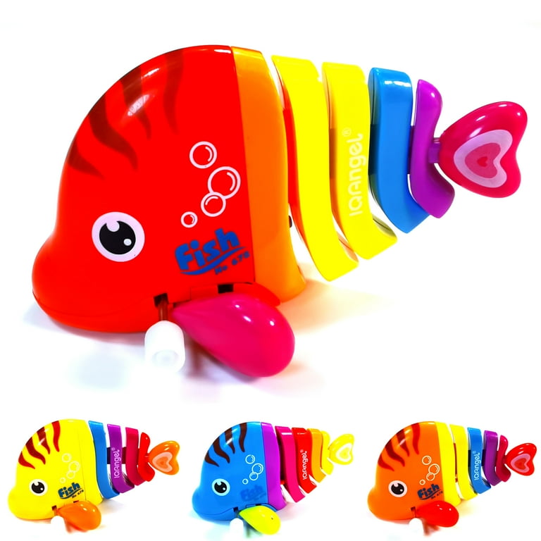 Plastic Wind-Up Wiggle Fish Toys PCS Upgraded Clockwork