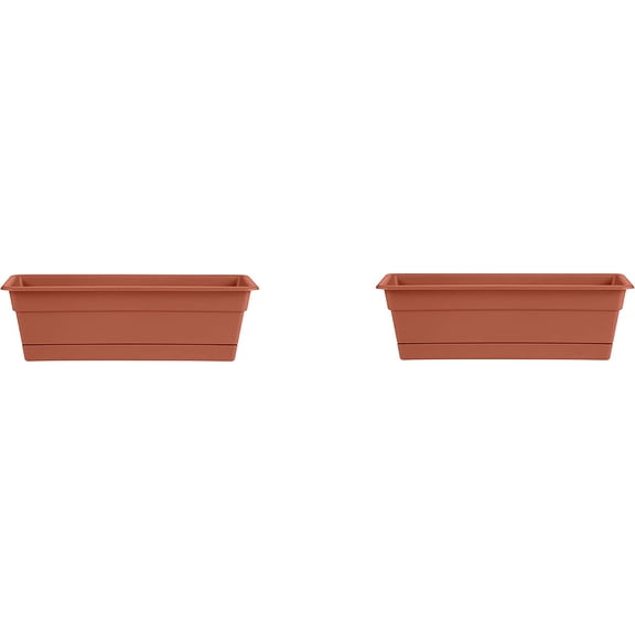 Plastic Window Box TERACOTTA 24"