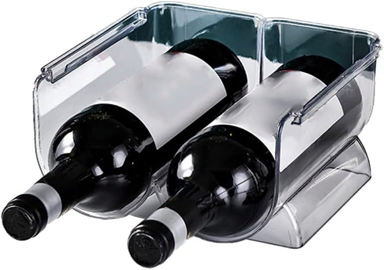 Plastic Wine Bottle Organizer for Refrigerator, Stackable Free Standing ...