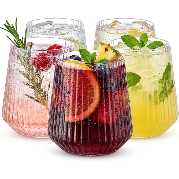 Plastic Wine Glasses, 14Oz Unbreakable Plastic Cocktail Glasses, 40 Pack