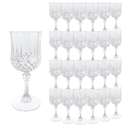 ZHURUININ Reusable Plastic Wine Glasses ，transparent，7oz，24Pack