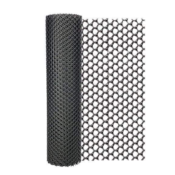 Plastic Wire Mesh Fence, 40cm x 300cm - Plastic Chicken Wire Fencing for Dogs, Rabbits & Poultry - Balcony Netting for Pets(Hole 12mm,Black)