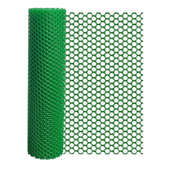 SKYPRO Plastic Wire Mesh Fence, 15.7in x 9.8ft,Hole 12mm, Green Plastic Chicken Wire Fencing for Dogs, Rabbits & Poultry