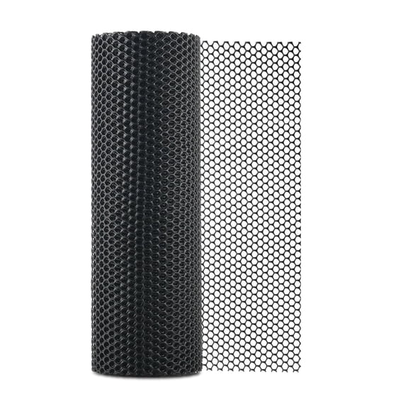 SKYPRO Plastic Wire Mesh Fence, 15.7in x 9.8ft,Hole 5mm, Black Plastic Chicken Wire Fencing for Dogs, Rabbits & Poultry