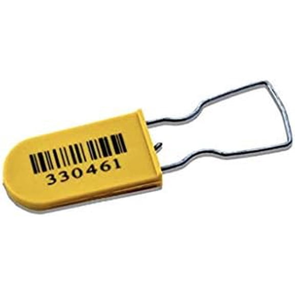 Plastic Wire Padlock A Security Seal, 500 pcs., Yellow Color, Numbered and Barcode, Tamper Evident, Utility Meter, Free & Quick Shipping from USA$$Tools & Hardware Other