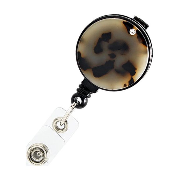 Plastic Work Badge Holder with Leopard Design for Students Office Staff and Factory Workers