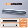 thumbnail image 1 of Plastic Wrap Dispenser with Cutter | Adjustable Magnetic Cling Film Cutter | 8 Suction Cups for Stability | Works with Foil & Baking Paper | 12-Inch Roll Capacity (36x7x5cm), 1 of 8