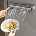 thumbnail image 1 of Plastic Wrap Dispenser with Cutter, Refillable Aluminum Foil and Baking Paper Organizer, Magnetic Base for Fridge Mount, Dual Slide Blade for Precise Tearing, Universal Roll Holder, 1 of 8