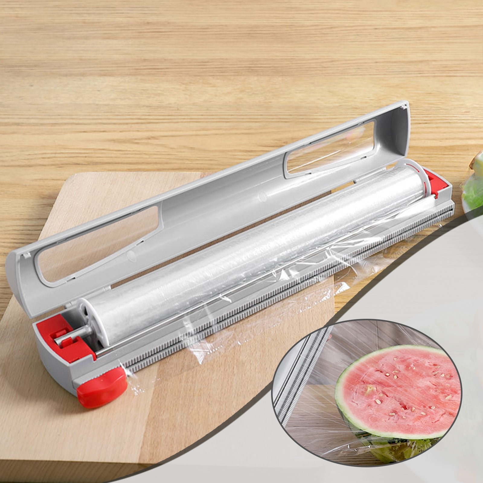 Plastic Wrap Dispenser With Cutter Aluminum Foil Dispenser Refillable Wrap Dispenser Plastic