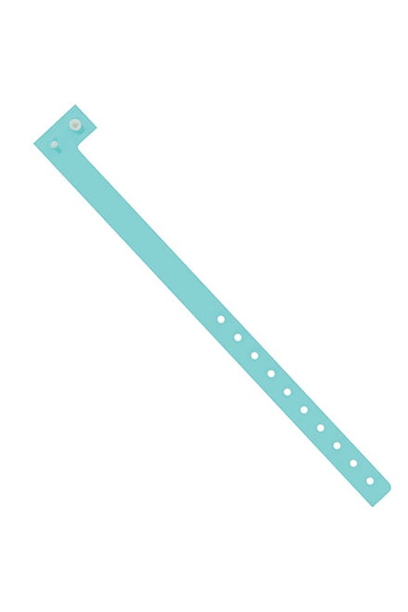 Plastic Wristbands 3/4" x 10" Aqua 500/Case